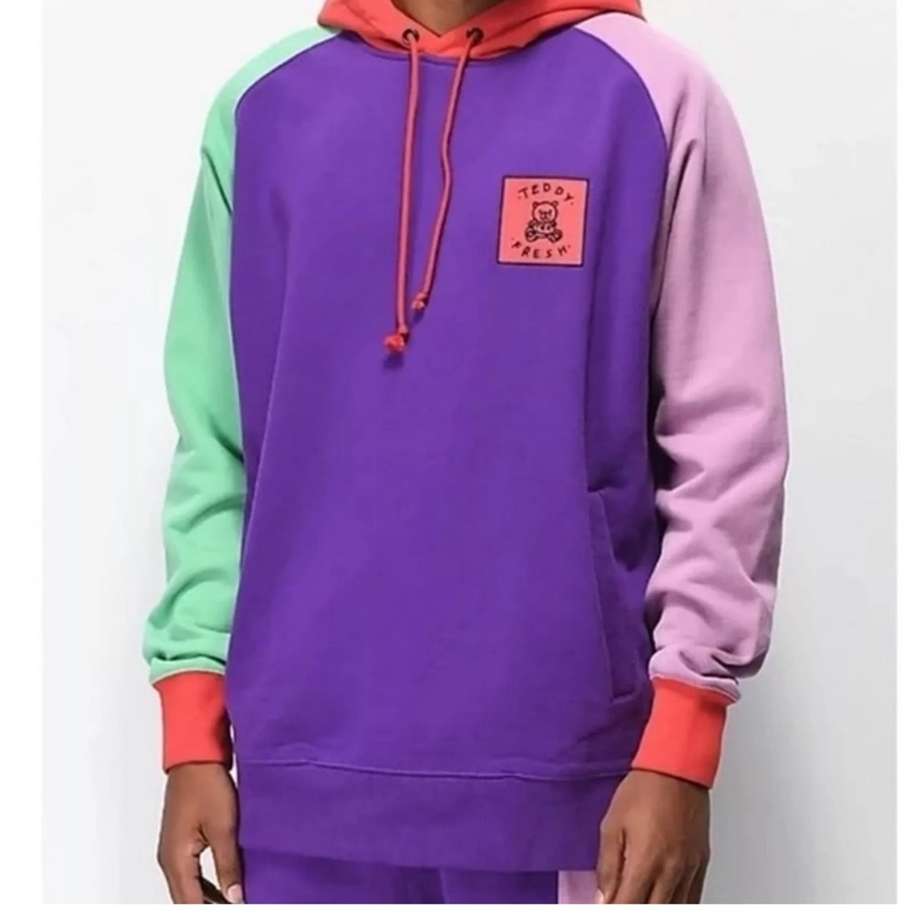 Teddy Fresh Red and Purple Hoodie